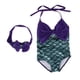 thumbnail image 2 of bañador de traje de baño de una pieza de sirena linda niñas con diadema s Sunnimix traje de baño de una pieza de las muchachas, 2 of 8