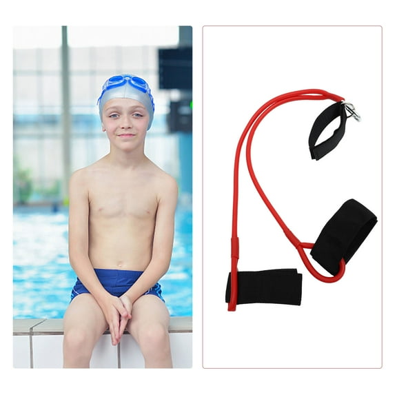 MLINS  Swimming Resistance Band Arm Bungee Training Belt Aqua Bands Red