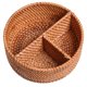 thumbnail image 1 of (Tres compartimentos) caja de almacenamiento tejida de ratán, mesa de centro, cesta de almacenamiento para aperitivos, 1 of 5