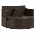 thumbnail image 3 of vidaXL Garden Sofa Brown and Red 66.14 x 66.14 x 70.87 in Poly Rattan, 3 of 6