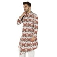 thumbnail image 2 of Atasi Indian Designer Kurta For Mens Casual Traditional Printed Ethnic Long Shirt Kurta, 2 of 7