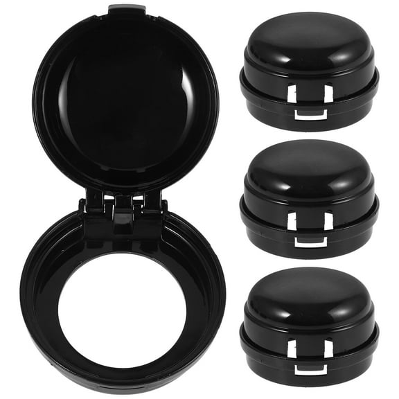 GOOHOCHY Black Plastic Gas Stove Knob Covers for Home Use, Protective and Easy to Install, Set of 4 Pieces