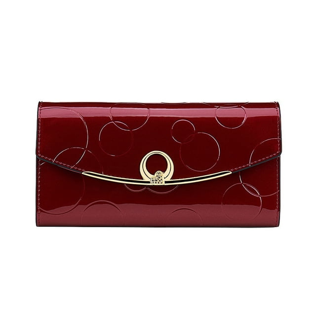 Cartera de mujer Cartera de cuero Cartera de gran capacidad Cartera de mujer multifuncional sencilla y atmosférica Cartera de mano