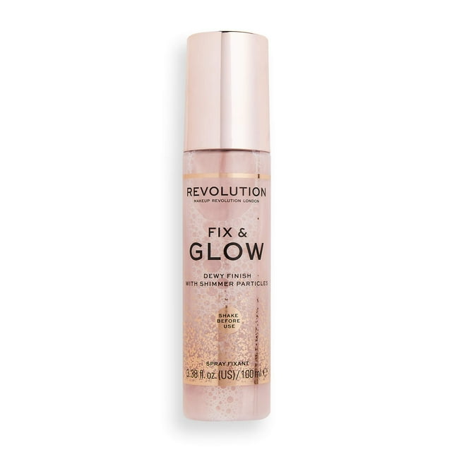 Spray reparador Revolution Fix & Glow, 100 ml, iluminador, vegano