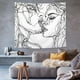 thumbnail image 3 of Hombres Mujeres Conmovedor Bosquejo Abstracto Colgante De Pared Abrazo Amor, 3 of 5