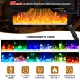 thumbnail image 5 of Blotout 82'' Fireplace TV Stand for 85/90''TV with 50'' Fireplace, LED Modern High Gloss Entertainment Center with Power Outlet, TV Console Table with 8 Handleless Storage Drawers, Black, 5 of 9