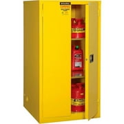 Jamco Products 237289 60 gal Global Industrial Flammable Cabinet with Manual Close Double Door - 34 x 34 x 65 in.