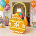 thumbnail image 4 of FVDPWYE Empty Easter Basket Reusable Toddler Portable Toys Organizing Storage Basket Orange, 4 of 8