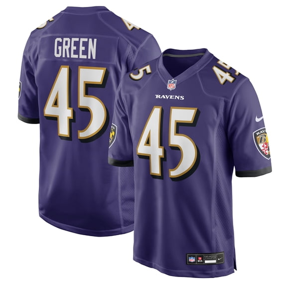 Men's Nike Mike Green Purple Baltimore Ravens Team Game Jersey