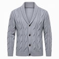 thumbnail image 4 of Zormilly Mens Cardigan Sweater Long Sleeve Shawl Collared Button Down Sweaters Cable Knit Cardigans Fall Outfits, S-2XL, 4 of 9