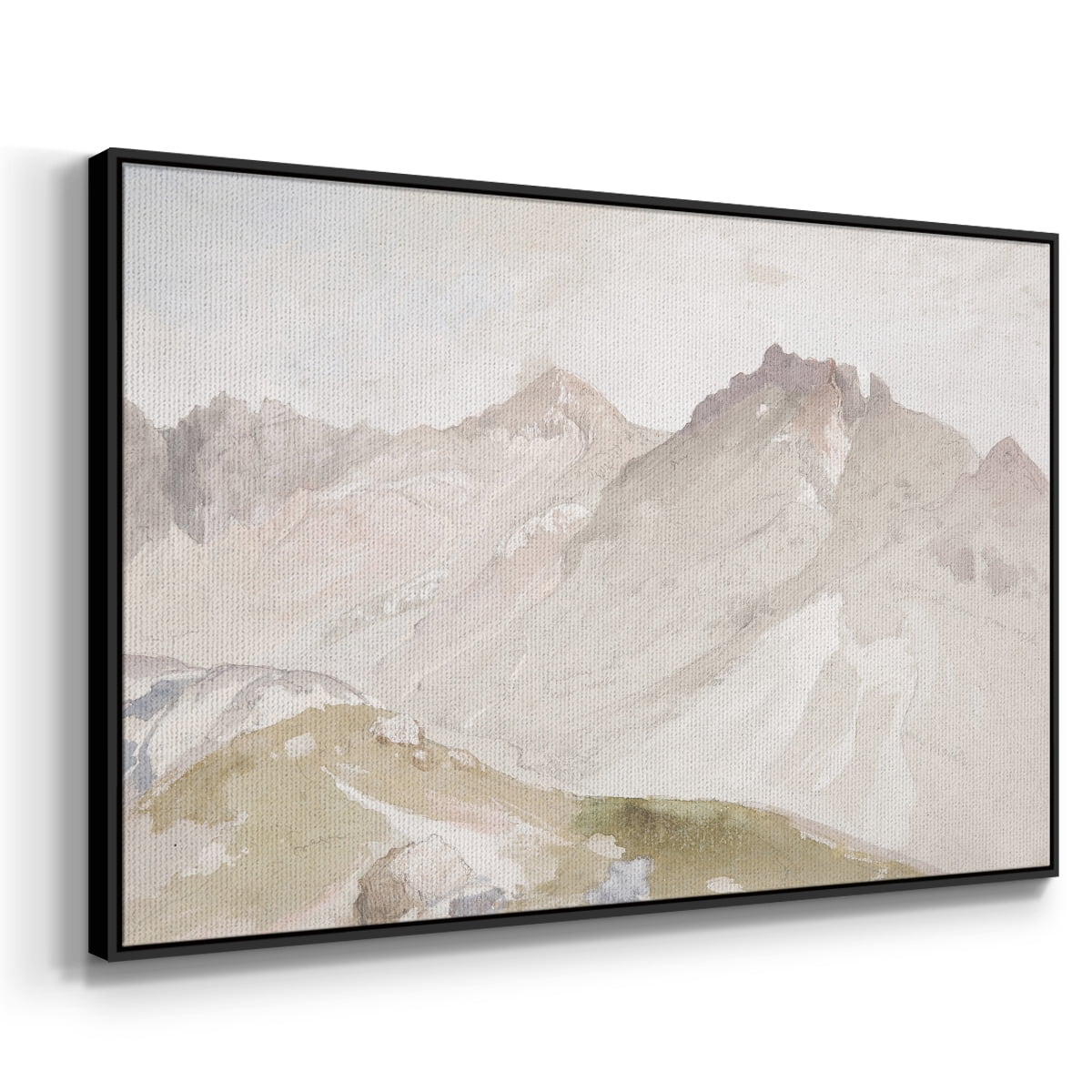 Vintage Landscape-MX By Wexford Home Framed in Black Wood Gallery Wrapped Canvas 17 in. x 25 in.