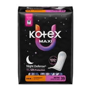 Kotex Overnight Maxi Pads, 39 Count