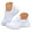 White, variant on Women's Orthopedic Walking Shoes Plantar Fasciitis Lightweight Slip on Sneakers Comfortable Knitted Casual Running Shoes with Arch Support (Black,6.5)