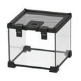 thumbnail image 3 of Terrario para reptiles, caja de cría, recinto resistente para serpientes, pequeños anfibios, jaula de vidrio para ranas cornudas y serpientes., 3 of 8