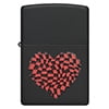 Black Matte Abstract Heart Design