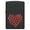 Black Matte Abstract Heart Design, variant on Zippo Heart Design Satin Chrome Pocket Lighter