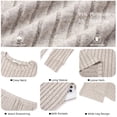 thumbnail image 6 of UVN Pajama Sets for Women Long Sleeve Lounge Set Ribbed Knit Sleepwear 2 Piece Pjs Soft Loungewear with Pockets, 6 of 11