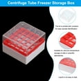 thumbnail image 3 of Uxcell 25 Well Centrifuge Tube Freezer Storage Box, 3 Pcs PP Cryogenic Holder for 1.8ML and 2.0ML Tubes, Red, 3 of 5