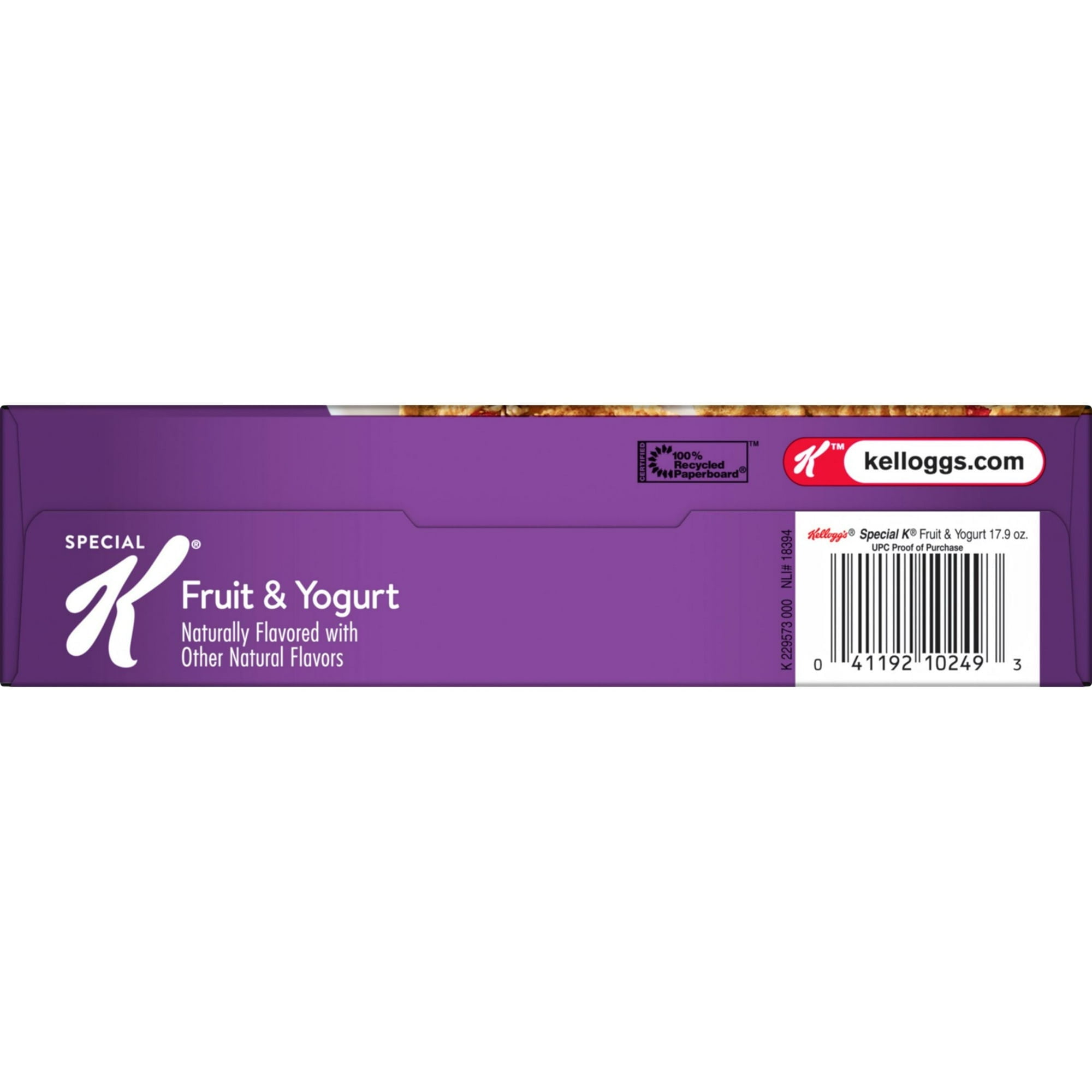 Kellogg's Special K Breakfast Cereal, Fiber Cereal, Family Breakfast, Family Size, Fruit and Yogurt, 17.9oz Box (1 Box) pack of 6