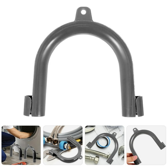 BESTYASH 12Pcs Washing Machine Drain Hose Holder U Shape Buckle Clamp Easy Installation Light Grey