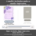 thumbnail image 6 of Lilac Floral Purple Bridal Shower Invitations, 20 Fill-In Cards with Envelopes, 5x7 Wedding Shower Invitations for Bride, Bridal Party Supplies and Decorations, Made in USA by Amanda Creation, 6 of 9