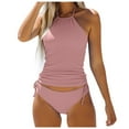 thumbnail image 1 of Women Print L Swimsuits Monokini - V Neck Ruched Asymmetric One Shoulder Strap - Removable Pads, Sexy Design for Beach, Pool & Tropical Vacations, 1 of 6