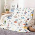 thumbnail image 2 of 1pc Space-Themed Flannel Fleece Blanket | Soft, Cozy, and Colorful Planets, Rockets, and Galaxy Design - Perfect for Girls, All-Season Home or Travel Use - Lightweight, Durable, Polyester, 2 of 6