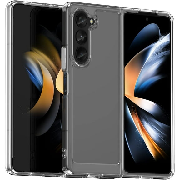 Samsung Galaxy Z Fold 5 Case Premium Clear Back Panel TPU Bumper Cover for Z Fold5(XC Clear)