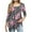 Gray Plus Size Blouse for Women_l, variant on CYMMPU Summer Trendy Shirts 3/4 Sleeve Scoop Neck Tunic Tops Boho Blouses for Women Dressy Casual Floral Printed Spring Tops Loose Fit A-line Pleated Tops T-Shirts Black XL