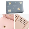 thumbnail image 3 of Cute cartoon cat student pu wallet, fashionable three-fold short ladies wallet, 3 of 5