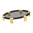 thumbnail image 3 of Colaxi Ensemble de Jeu de Filet Rond Ensemble de Filet de Volleyball de Plage Ensemble de Jeu de Plage Portable Filet Rond pour Jeunes Joueurs Cour Arrière Pelouse Intérieur Jaune, 3 of 8