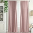 thumbnail image 6 of Btomtd 2pcs Elegant Curtain Panel Pair, Layering Overlay Curtains for Bedroom Window, Blackout Curtains for Sophisticated Look - 39.37"x51.18", Pink, 6 of 8