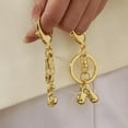 thumbnail image 3 of Gold Bubble Initial Keychain for Women  Personalized Alphabet Letter Handbag Charm, 3 of 8