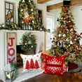 thumbnail image 6 of Christmas Throw Pillow Covers 20x20 Set of 4, Merry Christmas Xmas Winter Decorative Holiday Cushion Pillow Cases 20 x 20 for Outdoor Indoor Farmhouse Home House Room Couch Decor (Red), 6 of 6