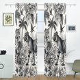 thumbnail image 2 of Tigers Flowers and Tree Curtains Black Out 72 Inch Length Curtains for Sliding Glass Doors Bedroom Living Room 2 Pack, 2 of 6