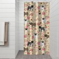 thumbnail image 2 of Pugs and Pioneer Flower Shower Curtain 36"x72" ,Bathroom Decorative Shower Curtains Set with 12 Hooks,Modern Waterproof Washable Shower Curtain, 2 of 6