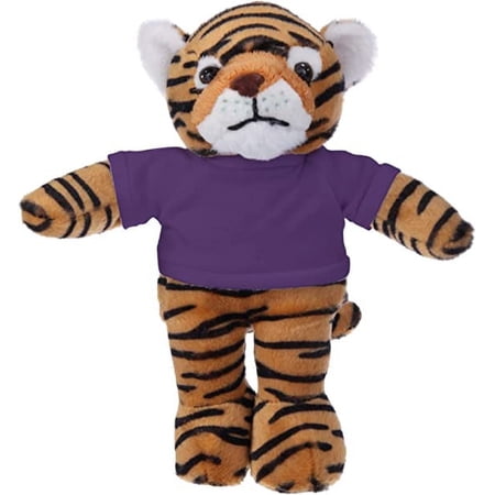 Plushland 8 Inch Floppy Tiger with Tee Plush Stuffed Animal Personalized Gift – Custom Text on Shirt – Great Present for Mothers Day Valentine Day Graduation Day Birthday