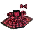 thumbnail image 2 of 2 Pack Halloween Porch Goose Outfits, Skull Pattern Goose Clothes with Head Bow Decor, Spooky Themed Porch Goose Outfit for Fall Outdoor Porch Display Party Decoration, 2 of 6