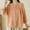 Orange, variant on Women's Tops Summer Cotton Linen 3/4 Sleeves Button Down Tunic Tops Loose Lightweight Swing Blouse