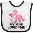 thumbnail image 3 of Inktastic My Mimi Loves Me Llama Girls Baby Bib, 3 of 4
