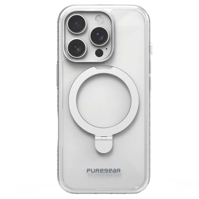 Funda Case PUREGEAR Slimshell Kik Mag para iPhone 16 PRO Transp Plata