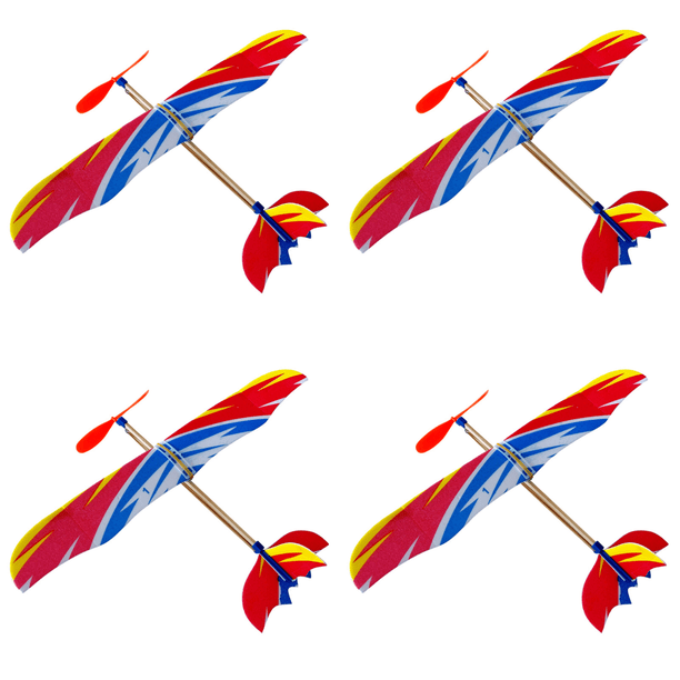 Kit De 3 Aviones De Espuma Con Motor De Goma – Modelos DIY Con Diseño De Pájaro – Juguete Educativo Al Aire Libre Para Niños