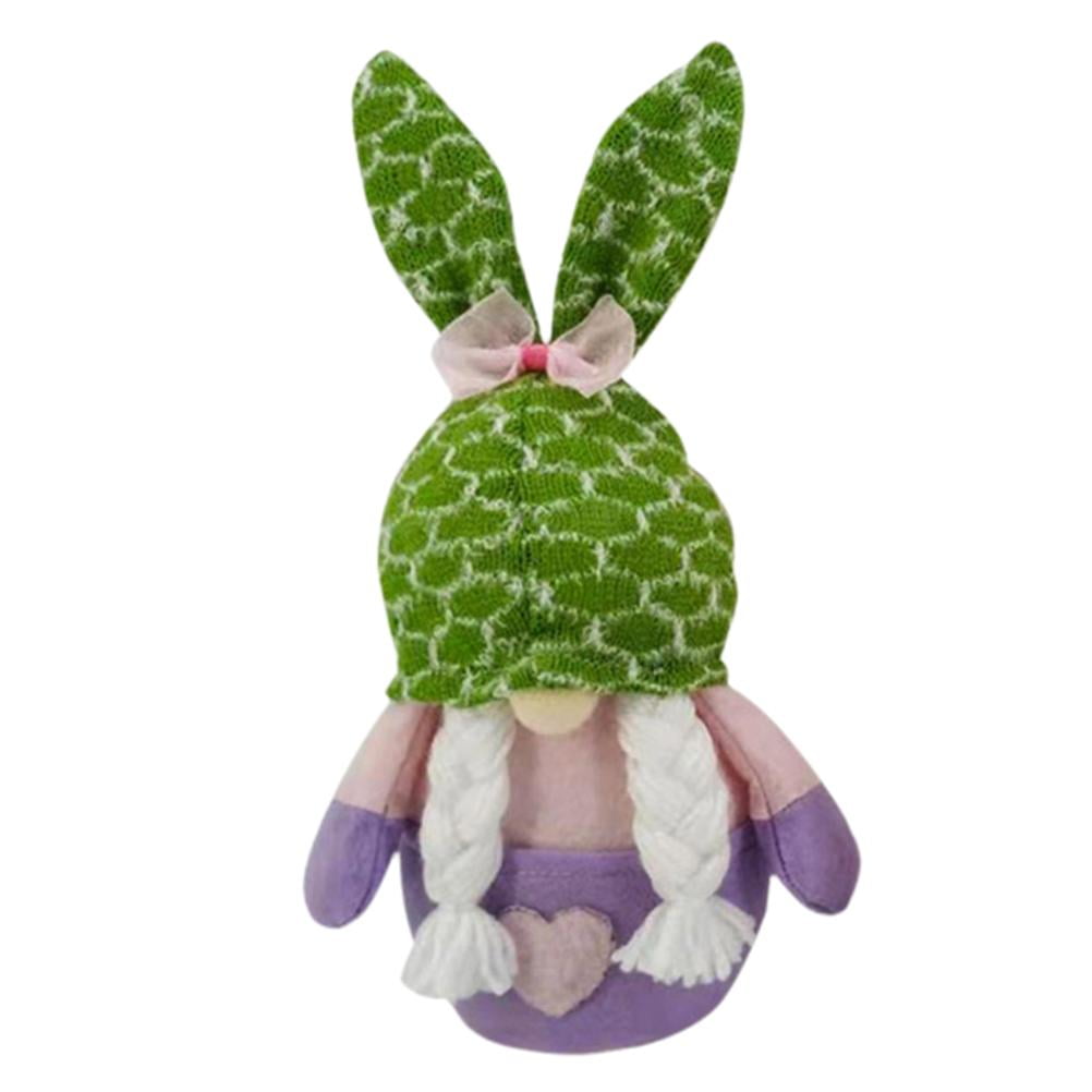TureClos Easter Bunny Plush Dolls Handmade Faceless Plush Toy House