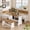 White and Brown, variant on PAKASEPT Breakfast Nook Corner Dining Table Set with Cushion, L-Shape Kitchen Bench Chair Set with Hidden Storage, for 3-5 People