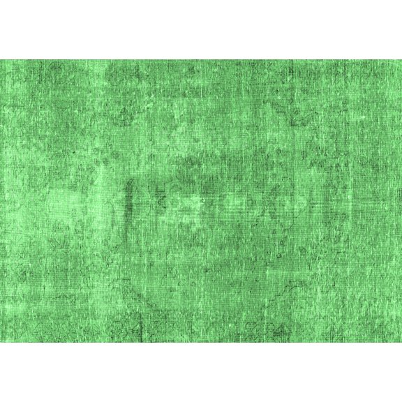 Ahgly Company Indoor Rectangle Persian Emerald Green Traditional Area Rugs, 5' x 7'