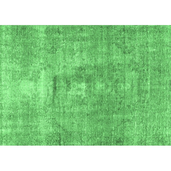 Ahgly Company Indoor Rectangle Persian Emerald Green Traditional Area Rugs, 5' x 7'
