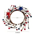 thumbnail image 3 of Patriotic 4th of July Berry Candle Rings Wreaths 4 Inch Center for Pillar Candle Holiday Decor,Spring Wreath,Wreath 花环, 3 of 7