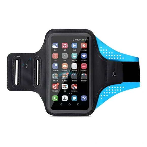 Brazalete deportivo ultrafino de licra elástica para hombre y mujer, pulsera deportiva para correr al aire libre, brazalete para teléfono móvil desbloqueado con huella dactilar