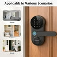 thumbnail image 7 of SMONET Smart WiFi Door Lock with Handle Keyless Entry Lock with Fingerprint for Front Door Anti-peep Keypad Compatible with Alexa, 7 of 7