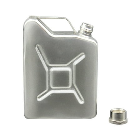 Stainless Steel Jacketed Tank - New 5 OZ Flask Gas Can Tank Stainless Steel Screw Cap Hip Pocket Liquor Alcohol